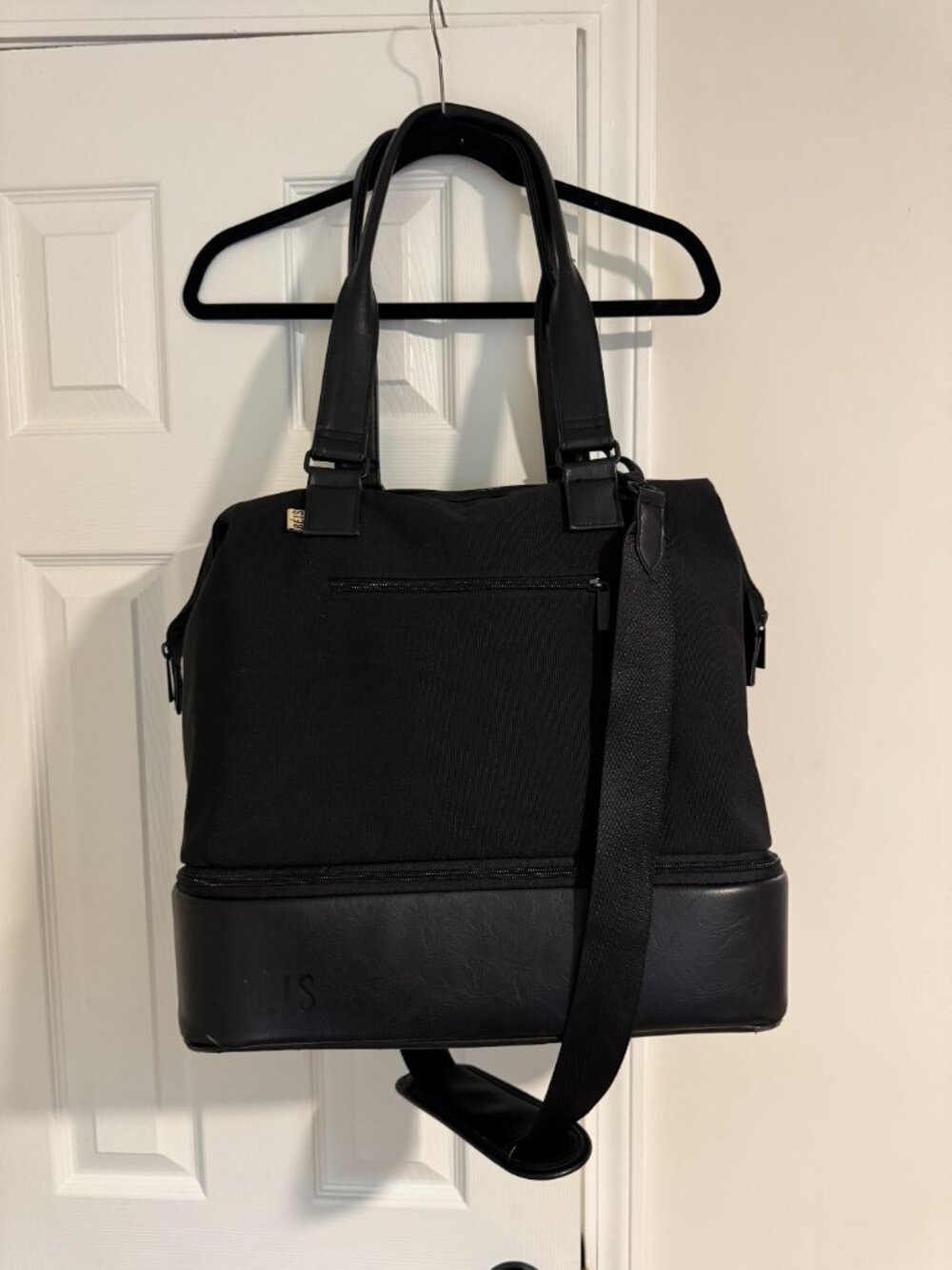 BÉIS The Weekender Bag Black Travel Carry On Overnight Duffel W/ Shoulder Strap
